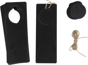 img 4 attached to Creative DIY Crafts: Chalkboard Door Knob Hangers (12 Pack, 9.2 x 3.2 x 0.1 in)