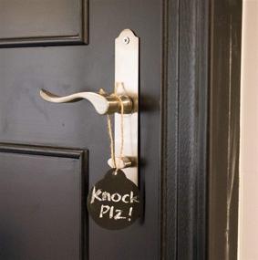 img 2 attached to Creative DIY Crafts: Chalkboard Door Knob Hangers (12 Pack, 9.2 x 3.2 x 0.1 in)