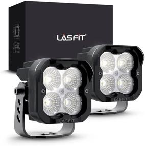 img 4 attached to Лампы LASFIT TIR LED - 3-дюймовые световые панели 18 Вт с широким лучом для джипов, внедорожников, грузовиков, охотников - квадратный вспомогательный свет, свет на заднем бампере и на лобовом стекле - гарантия 3 года