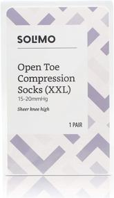 img 2 attached to Solimo Compression Socks Sheer 15 20MmHg