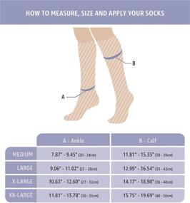 img 3 attached to Solimo Compression Socks Sheer 15 20MmHg