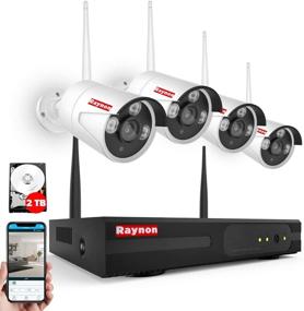 img 4 attached to Беспроводная система видеонаблюдения Raynon на 8 камер с 1080P NVR, 4 внутренних/наружных беспроводных камеры IP66 (2,0 мегапикселя) и установленным жестким диском на 2 ТБ