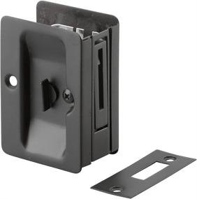 img 1 attached to 🔒 Richelieu Hardware 1701FBPSBC Onward Privacy Lock Pocket Door Pull, Rectangular 82mm (3-7/32"), Black