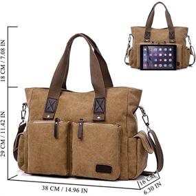 img 1 attached to 👜 Универсальная и стильная женская сумка с ручкой на верху: ToLFE плечевая сумка для путешествий, работы и не только