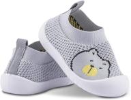 👟 baby toddler sneakers: non-skid soft sole fashion shoes for boys and girls with breathable knitted mesh logo