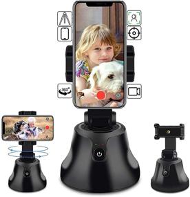 img 4 attached to KINOEE 360 Degree Rotation Selfie Stick with Auto Face & Object Tracking, Smart Shooting Camera Phone Holder for Vlog, Compatible with iPhone and Android (Black)