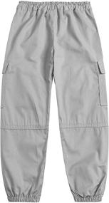 img 1 attached to 👖 Versatile Boys' Drawstring Joggers with Elastic Waistband and Convenient Pockets: Ultimate Comfort and Style