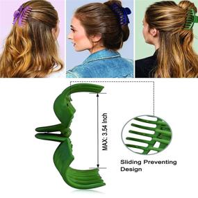 img 3 attached to 💇 Glamlook 4PCS Non Slip Hair Claw Clips: The Perfect Hair Accessories for Women and Girls with Thick Hair