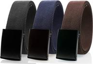 👔 gelante adjustable canvas buckle 2053 black men's belt accessories logo