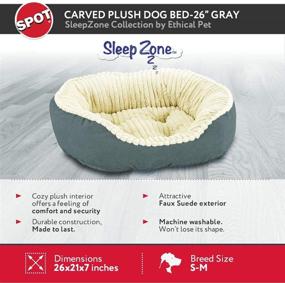 img 3 attached to 🐾 SPOT Ethical Pets Sleep Zone Carved Plush Pet Bed: Attractive, Durable, and Comfortable Bed for Cats and Small Dogs