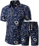 lamlicka tracksuit floral casual hawaiian men's clothing and active logo