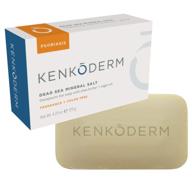 🧼 kenkoderm psoriasis mineral salt soap - argan oil & shea butter, 4.25 oz, 1 bar, dermatologist developed, fragrance and color-free logo