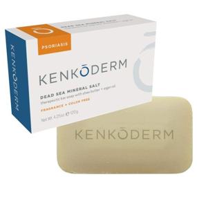 img 4 attached to 🧼 Kenkoderm Psoriasis Mineral Salt Soap - Argan Oil & Shea Butter, 4.25 oz, 1 Bar, Dermatologist Developed, Fragrance and Color-Free