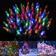 🎄 ruisita christmas led string lights: 100 multicolor leds, 32 feet, ideal for indoor and outdoor christmas decorations, fairy garden, and holiday ambiance logo