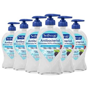 img 4 attached to Жидкое мыло для рук Softsoap с антибактериальным эффектом, Вайт Ти и Смесь Ягод - 6 штук, 11,25 жидких унций каждая.