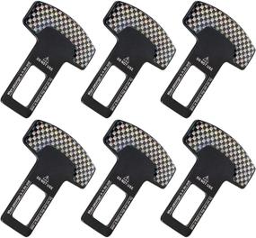 img 4 attached to Mochent 6 Pack Car Seat Belt Clip - Seat Belt Alarm Stopper Silencer - Metal Seat Belt Buckle Insert Plug - Universal for All Vehicles Cars