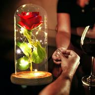 rose night light – perfect gift for girlfriend – birthday, valentine's day, room decor – glass rose that never fades logo