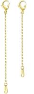 14k gold plated lobster clasped gold necklace extenders logo