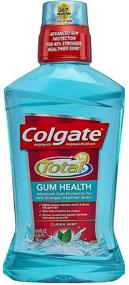 img 1 attached to Pack of 2 - Colgate Total Gum Health Antiplaque Mouthwash, Clean Mint, 16.9 fl oz