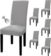 🪑 protect your dining chairs with easy-going 100% waterproof cover set - light gray logo