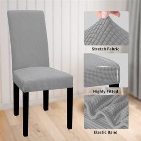 img 1 attached to 🪑 Protect Your Dining Chairs with Easy-Going 100% Waterproof Cover Set - Light Gray