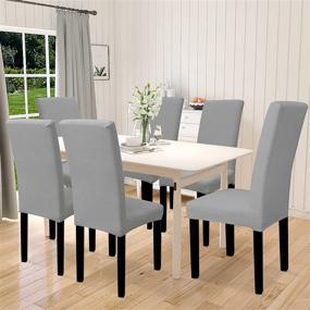 img 3 attached to 🪑 Protect Your Dining Chairs with Easy-Going 100% Waterproof Cover Set - Light Gray