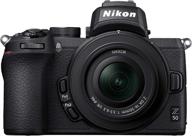 набор зеркальной фотокамеры nikon z50 + z dx 16-50 мм: передовой автофокус, 4k uhd видео, высокоразрешающий lcd - voa050k001 логотип