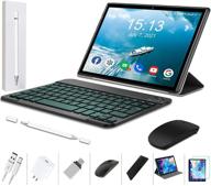 🔥 high-performance tablet with keyboard: 10-inch 128gb store, 6gb ram + 128gb rom, 5g wifi, android 10.0 pie logo