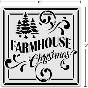 img 2 attached to Holiday Stencils 12X12 Christmas Farmhouse