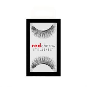 img 1 attached to 🍒 Red Cherry #747M Strip False Eyelashes - Pack of 6 Pairs