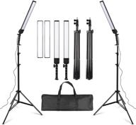 📸 heorryn 180 led video light kit for youtube video filming & portraits w/ 2m adjustable light stand tripod - photography studio led lighting (40cm) logo