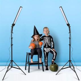 img 3 attached to 📸 Heorryn 180 LED Video Light Kit for YouTube Video Filming & Portraits w/ 2M Adjustable Light Stand Tripod - Photography Studio LED Lighting (40cm)