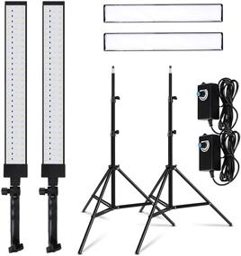 img 1 attached to 📸 Heorryn 180 LED Video Light Kit for YouTube Video Filming & Portraits w/ 2M Adjustable Light Stand Tripod - Photography Studio LED Lighting (40cm)