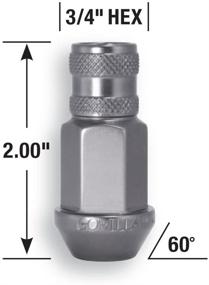 img 2 attached to Гайки для колес Gorilla Automotive 44037AL с открытой головкой из алюминия для гоночного автомобиля - серебристые (12 мм x 1")