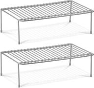 🗄️ decorrack 2 counter and cabinet shelf racks: ultimate kitchen storage organizer for pantry, closet, and freezer - gray color (2 pack) логотип