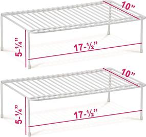 img 3 attached to 🗄️ DecorRack 2 Counter and Cabinet Shelf Racks: Ultimate Kitchen Storage Organizer for Pantry, Closet, and Freezer - Gray Color (2 Pack)