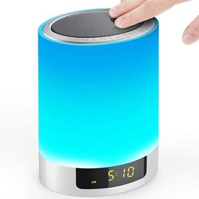 img 4 attached to 🔊 Bluetooth Speaker with Night Lights - Ruoi Touch Sensor Bedside Lamp + Dimmable Warm Light & Color Changing, Wireless Speakers with Alarm Clock, MP3 Music Player - Perfect Gift for Kids, Party, Bedroom