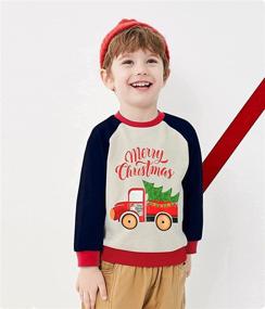 img 3 attached to 🦌 FEDPOP Reindeer Boys' Sweatshirt: Trendy Crewneck Pullover at Fashion Hoodies & Sweatshirts