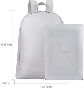img 2 attached to Backpack Genuine Leather Business Fashion Backpacks