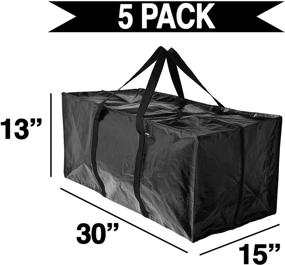 img 3 attached to BAG-THAT! 5 Extra Large Moving Bags with Strong Handles for Heavy-Duty Storage - Zippered, Reusable Totes for Clothes, Laundry, Sports, Garage, Travel, College