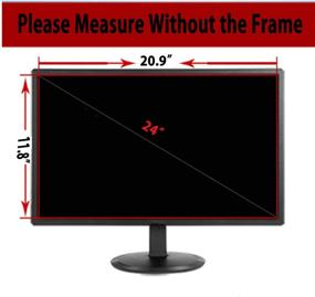 img 1 attached to 👀 Enhance Eye Health with 24" Computer Anti Blue Light Screen Protector, Minimize Eye Fatigue and Strain for 24" Widescreen Desktop Monitors