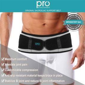 img 3 attached to 🔹 Sacroiliac Hip Belt for Women & Men, Sciatica & Lower Back Pain Relief. Diamond Back Brace for SI Joint Pelvic Support, Nerve Compression, and Stability - Anti-Slip, Regular Size