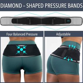 img 2 attached to 🔹 Sacroiliac Hip Belt for Women & Men, Sciatica & Lower Back Pain Relief. Diamond Back Brace for SI Joint Pelvic Support, Nerve Compression, and Stability - Anti-Slip, Regular Size