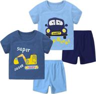 zukocert dinosaur sleeveless t shirt sets（a6 90） boys' clothing : clothing sets logo