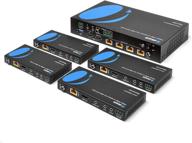orei 1x4 hdmi extender splitter hdbaset 4k: multiple over single cable cat6/7, 4k@60hz, hdcp 2.2, ir remote control, hdr, up to 400 ft range, low latency, full support logo