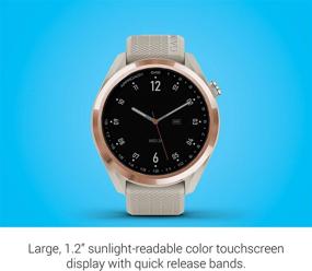 img 2 attached to ⌚ Garmin Approach S42 GPS Golf Smartwatch: Легкий смарт-часы с сенсорным дисплеем 1.2", 42 тыс. предустановленных полей, керамическая рамка розового золота, тановый силиконовый ремешок | Модель: 010-02572-12