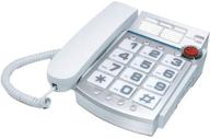 📞 jwin jtp390wht white big button speakerphone with 13 number memory logo