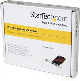 img 3 attached to StarTech.com Карта адаптера с четырьмя портами PCI USB 3.0 с питанием SATA/SP4 - Карта контроллера SuperSpeed USB 3 (PCIUSB3S4), красная.