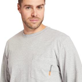 img 1 attached to Timberland PRO Blended Long Sleeve Charcoal Men's Clothing: Superior Quality for Ultimate Comfort
