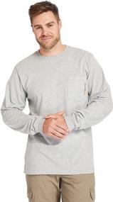 img 4 attached to Timberland PRO Blended Long Sleeve Charcoal Men's Clothing: Superior Quality for Ultimate Comfort